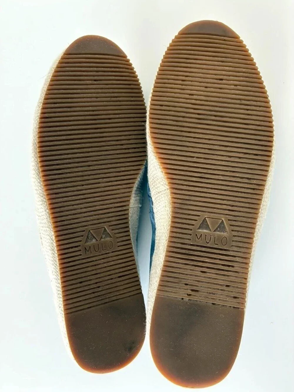 MULO men's blue suede espadrilles US size 11.5